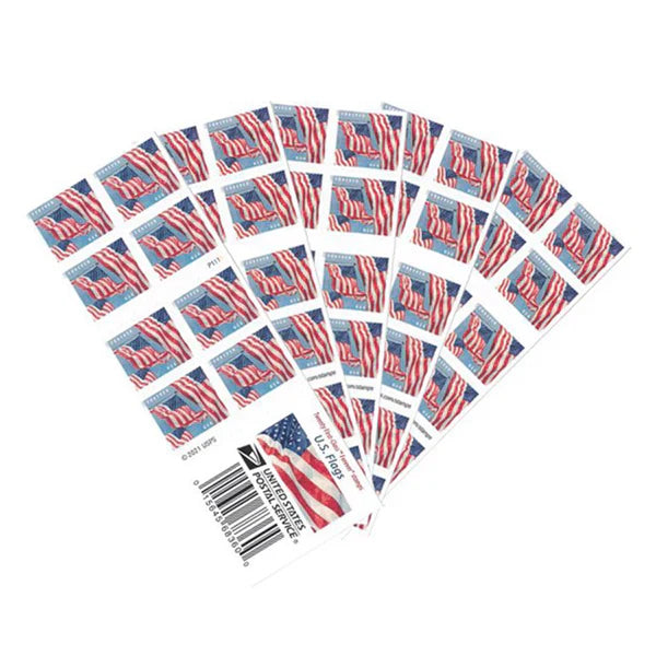 U.S. Flag 2022 Forever Collection – Classic American Symbol for Everyday Mailings & Celebrations 100pcs/Pack (20pcs/Booklet)