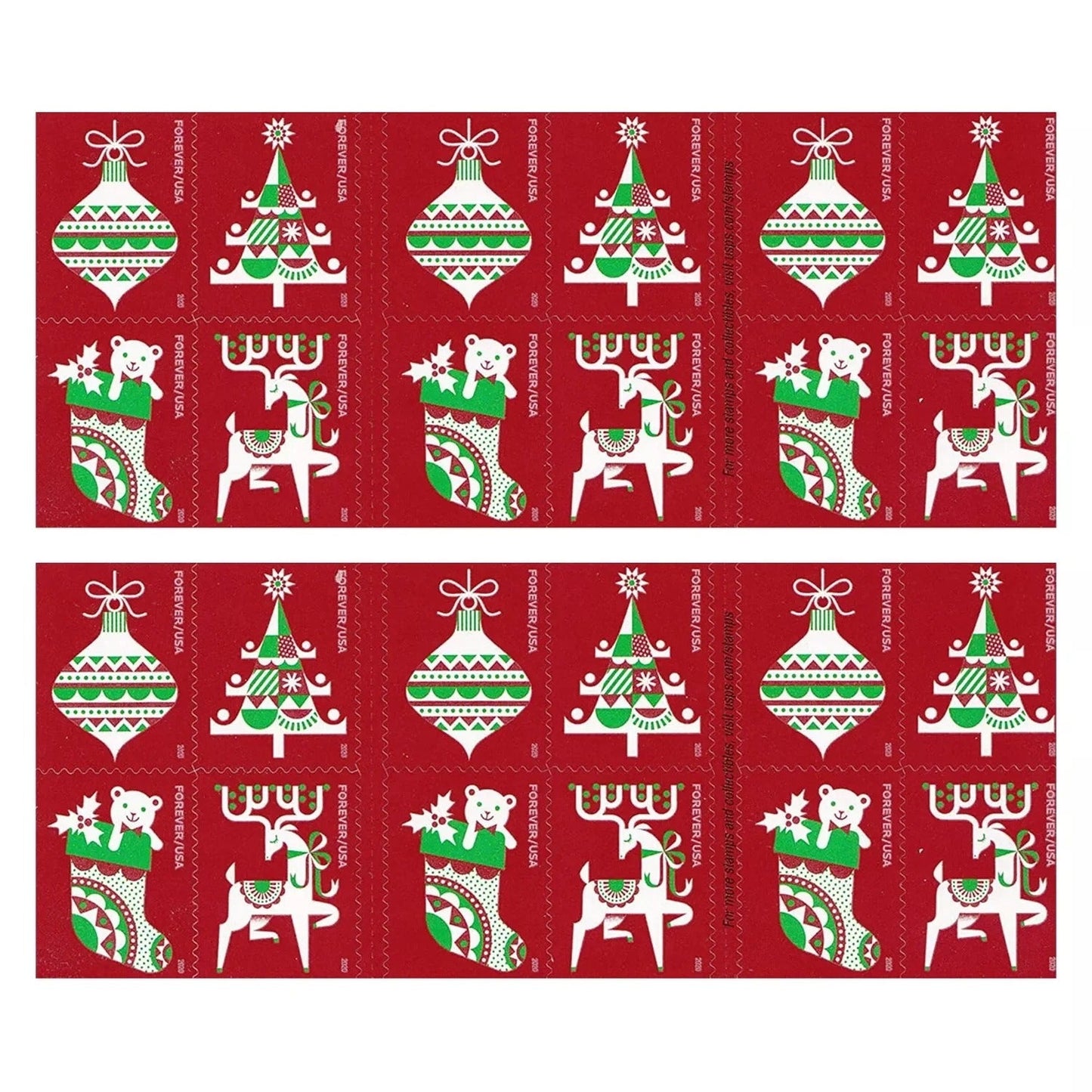 Holiday Delights Festive Label Collection for Christmas Wedding and Seasonal Celebrations 100pcs/Pack (20pcs/Booklet)