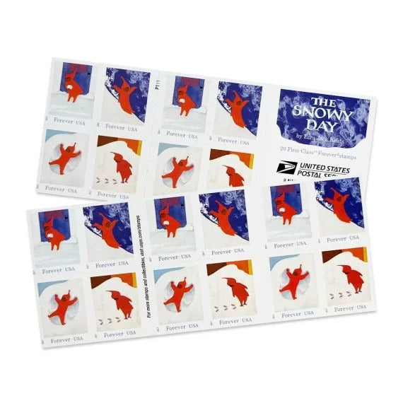 The Snowy Day Collection Winter-Themed Self-Adhesive Labels Featuring Classic 2017 Art 100pcs/Pack (20pcs/Booklet)