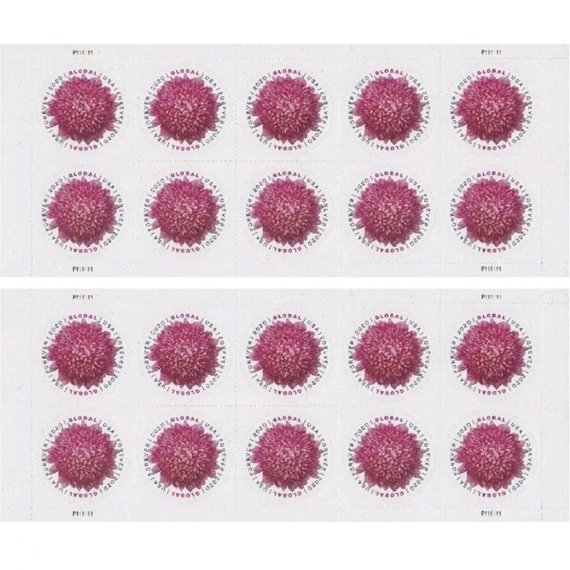 Chrysanthemum Bloom Series Decorative Floral-Themed Self-Adhesive Labels 100pcs/Pack (10pcs/Booklet)