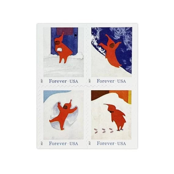 The Snowy Day Collection Winter-Themed Self-Adhesive Labels Featuring Classic 2017 Art 100pcs/Pack (20pcs/Booklet)