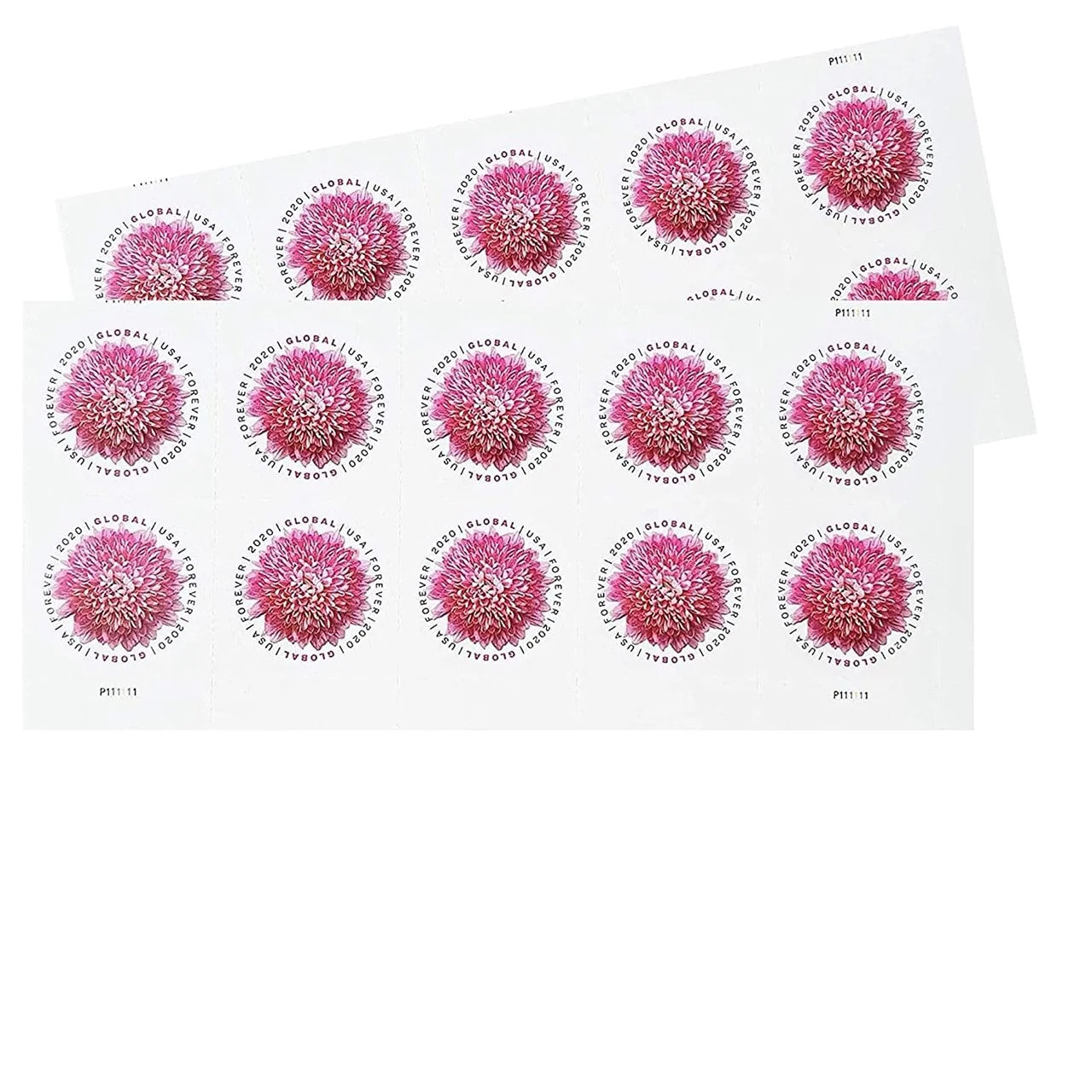 Chrysanthemum Bloom Series Decorative Floral-Themed Self-Adhesive Labels 100pcs/Pack (10pcs/Booklet)