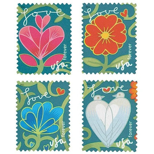 Garden of Love Floral Collection – Forever Designs Sheet of 20 100pcs/Pack (20pcs/Booklet)