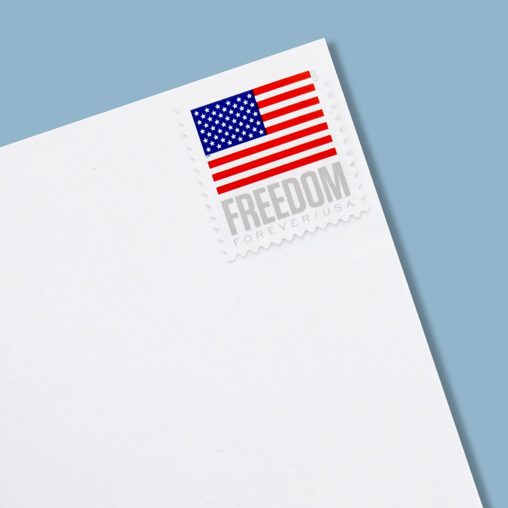 Patriotic Flag 2023 – Roll of 100 Self-Adhesive Labels for Mailing