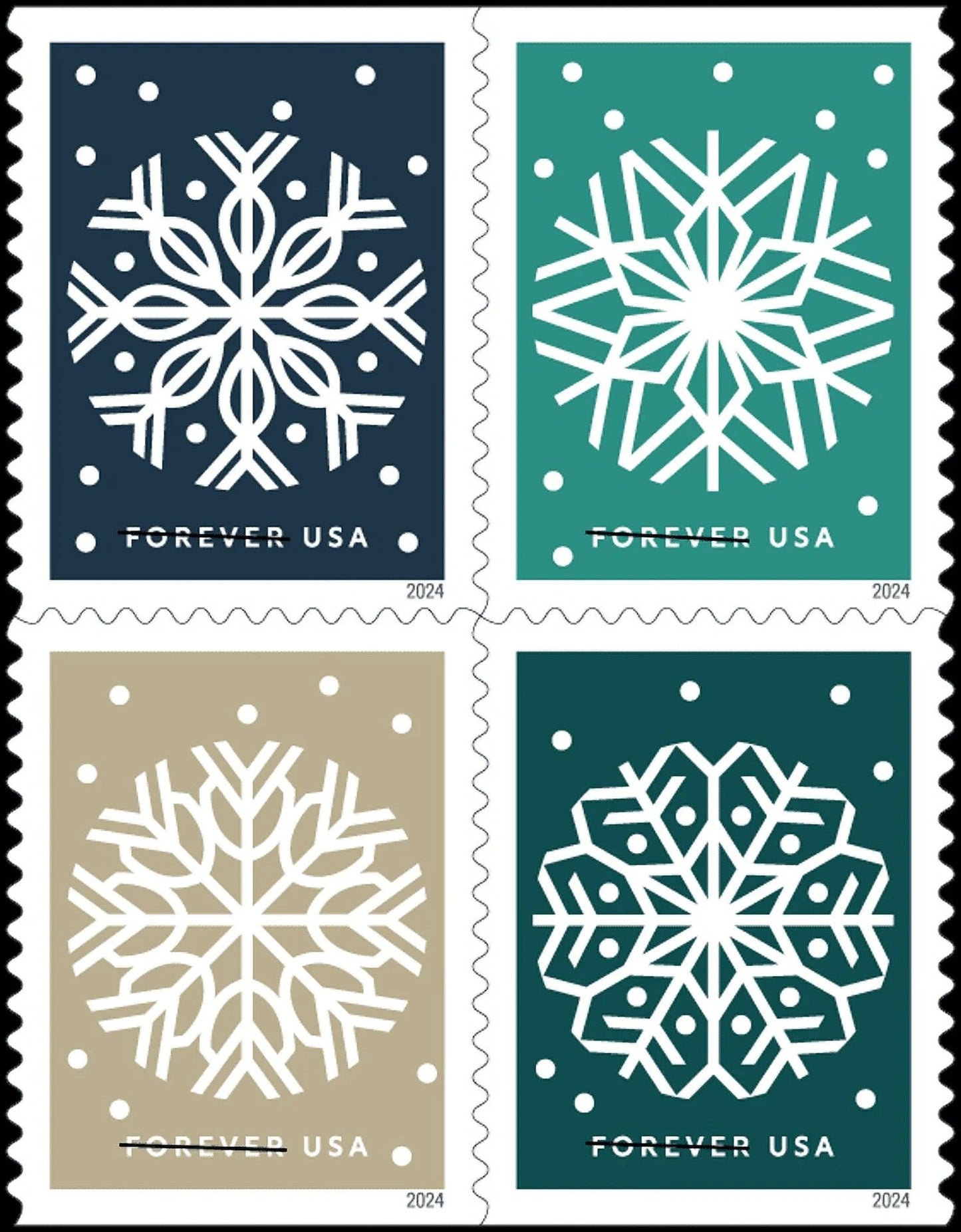 Winter Whimsy Collection – Playful Seasonal Illustrations for First-Class Mail 100pcs/Pack (20pcs/Booklet)