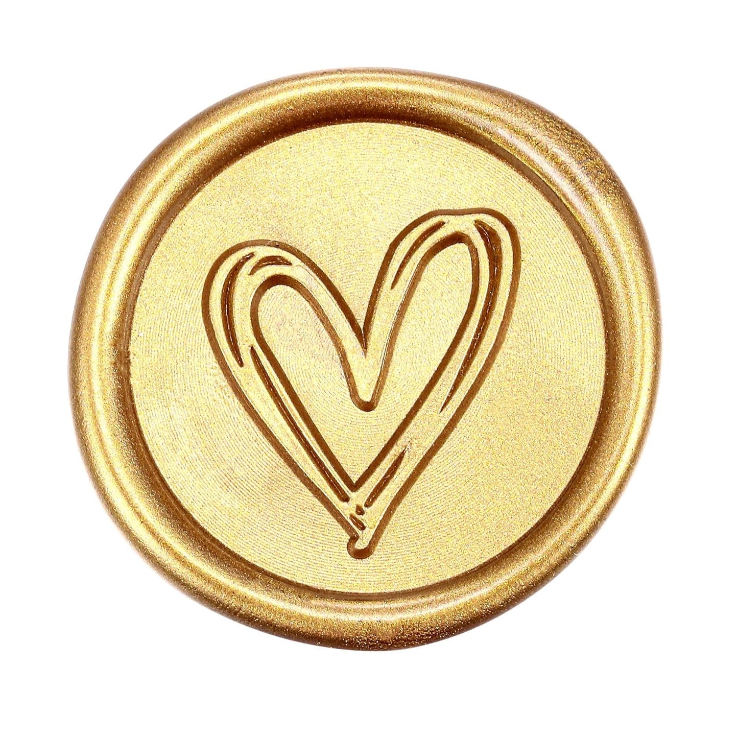 Heart Wax Seal Stamp, Yoption Vintage Brass Head Wooden Handle Sealing Stamp for Wedding Invitations
