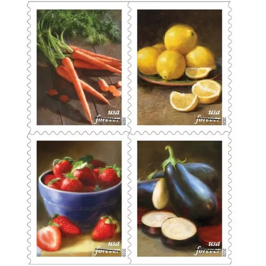 Fruits & Vegetables Forever Collection – Colorful Harvest Designs Featuring Nature’s Bounty 100pcs/Pack (20pcs/Booklet)