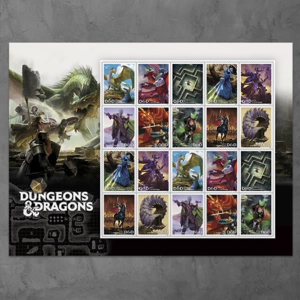 Dungeons & Dragons 2024 – First-Class Forever Designs Sheet of 20 100pcs/Pack (20pcs/Booklet)