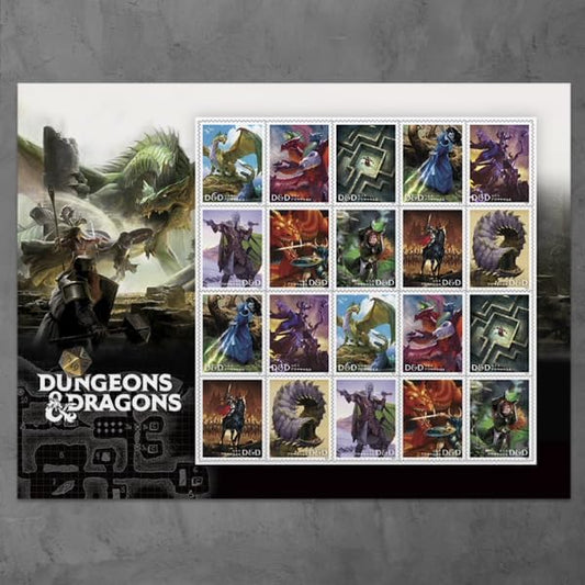 Dungeons & Dragons 2024 – First-Class Forever Designs Sheet of 20 100pcs/Pack (20pcs/Booklet)