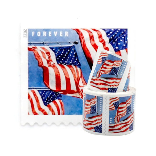 Flag 2022 Roll – Timeless Patriotic Design 100pcs/Pack (Coil)