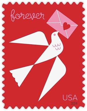 Love 2024 Collection – Romantic Floral-Inspired Designs for Special Mailings 100pcs/Pack (20pcs/Booklet)