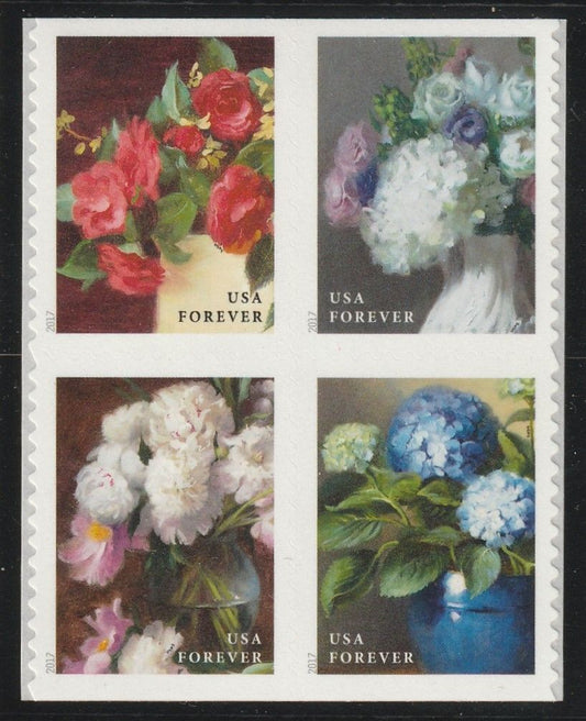 Flowers from The Garden Forever Label Set – Elegant Botanical Collection for Wedding, Party, Celebration Use 100pcs/Pack (20pcs/Booklet)