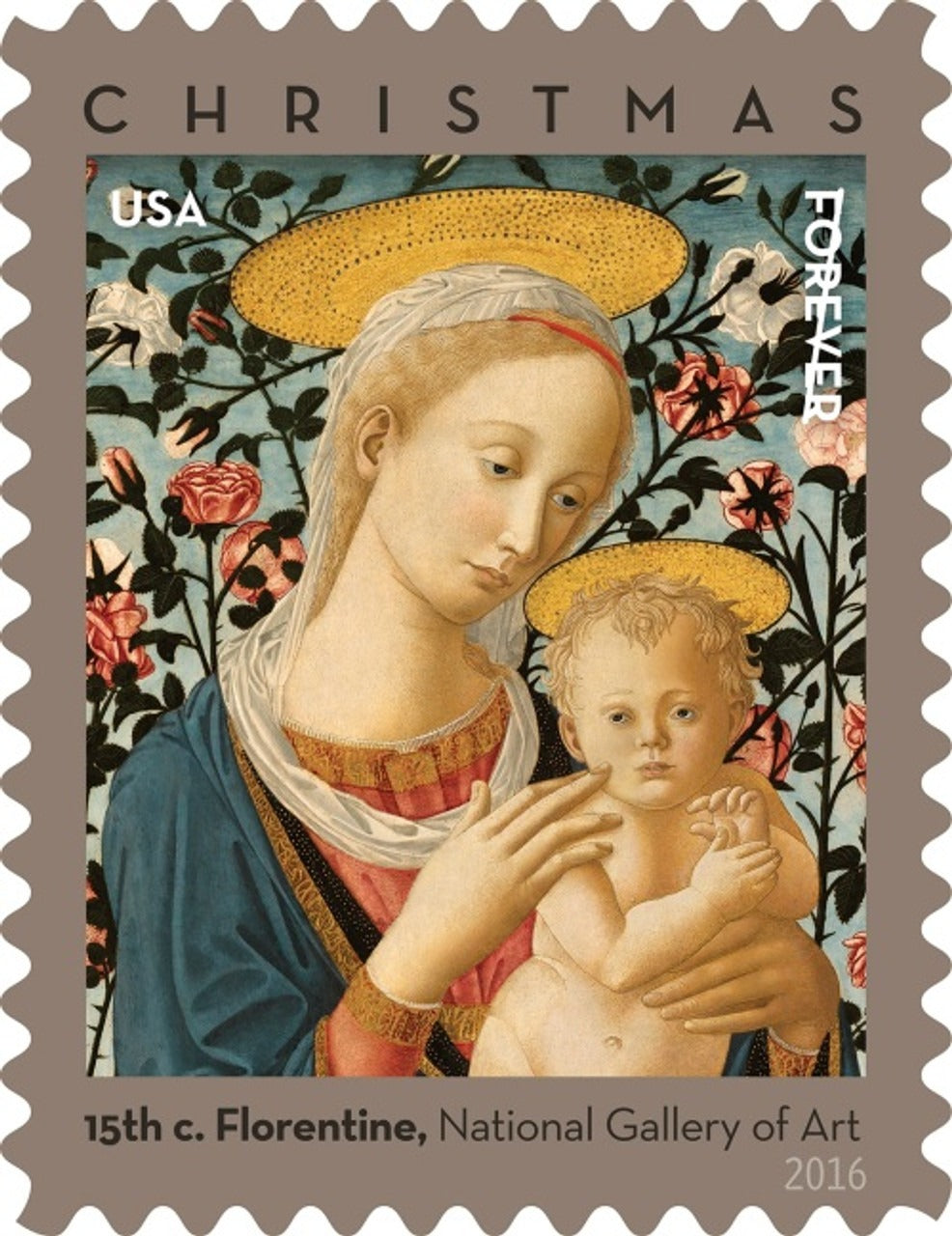 Florentine Madonna and Child Holiday Collection –Sheet of 20 First-Class Forever Designs 100pcs/Pack (20pcs/Booklet)