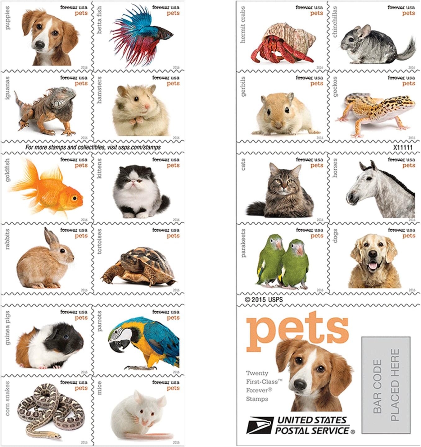 Pets Forever Label Collection – Celebrating Animals, Companionship, Joy & Love 100pcs/Pack (20pcs/Booklet)
