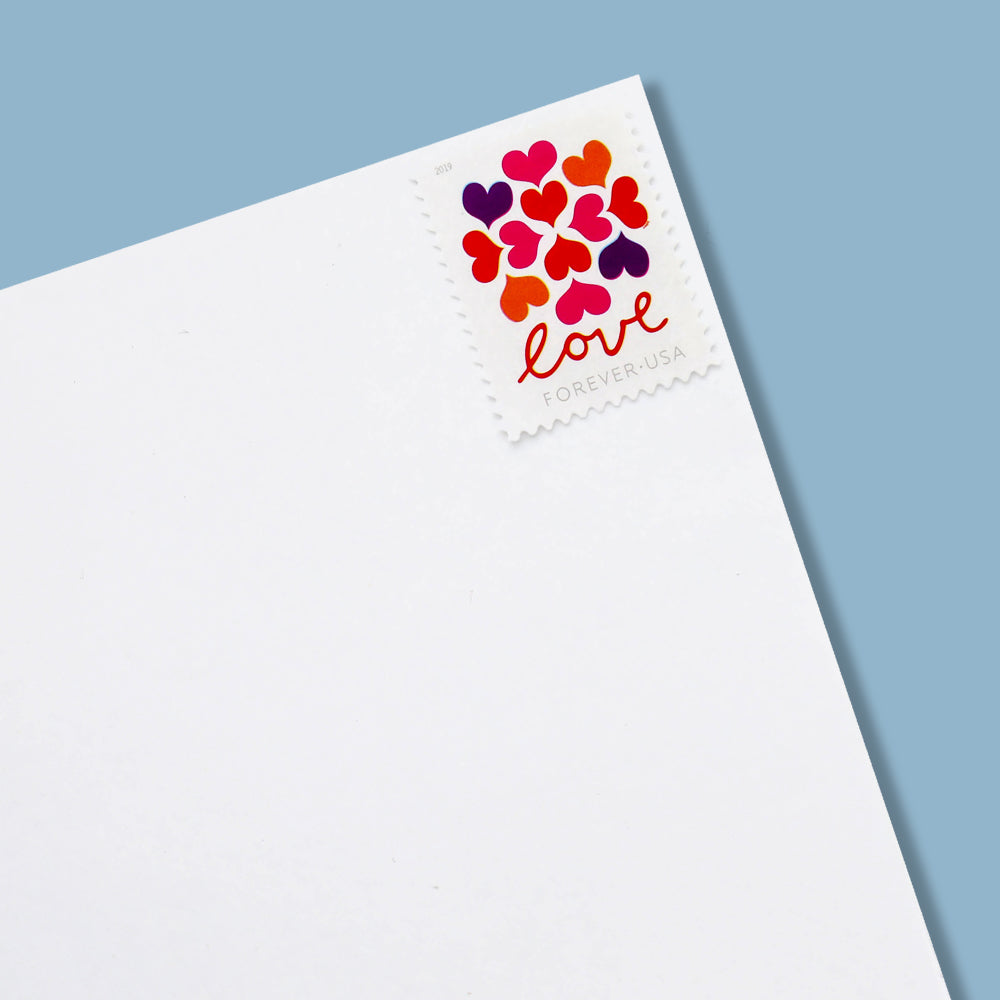 Heart Blossom Floral-Themed Decorative Self-Adhesive Label Set for Wedding and Celebration Use 100pcs/Pack (20pcs/Booklet)