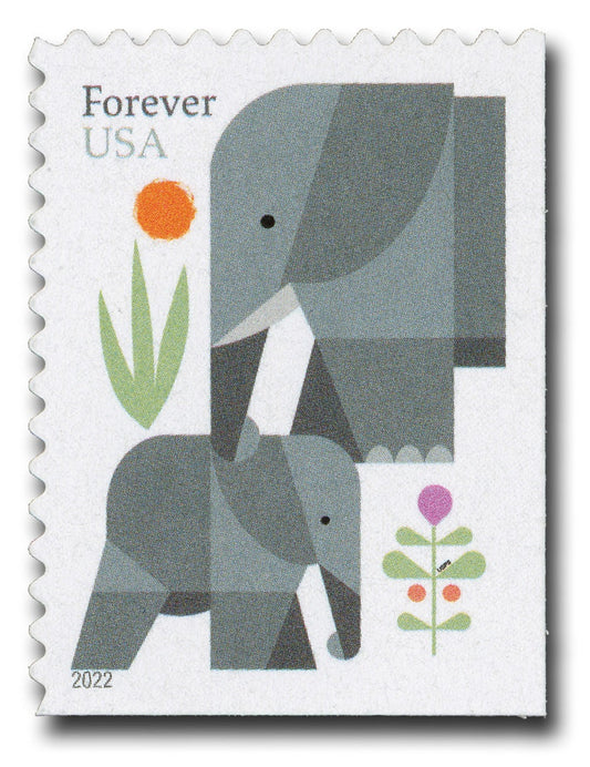 Elephants Forever Collection – Booklet of 20 Enduring Wildlife Designs 100pcs/Pack (20pcs/Booklet)