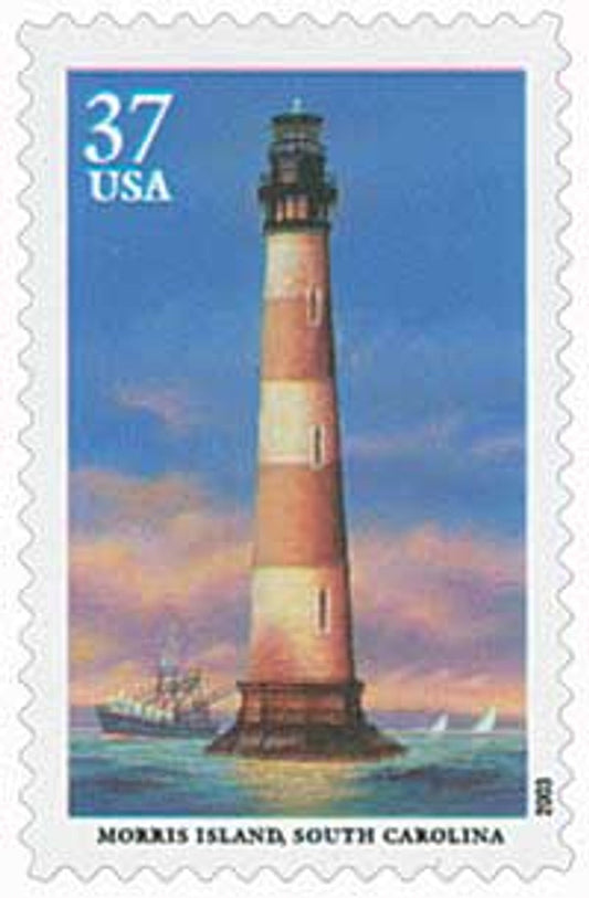 Southeastern Lighthouses Coastal Landmark Label Set – Nautical Scenery for Collectors, Letters, and Decor 100pcs/Pack (20pcs/Booklet)