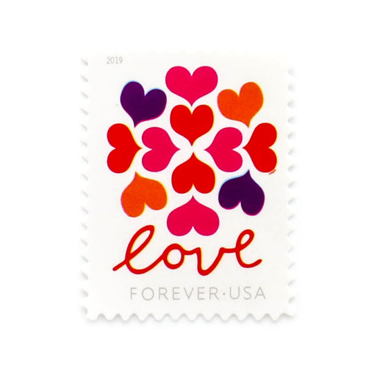 Heart Blossom Floral-Themed Decorative Self-Adhesive Label Set for Wedding and Celebration Use 100pcs/Pack (20pcs/Booklet)