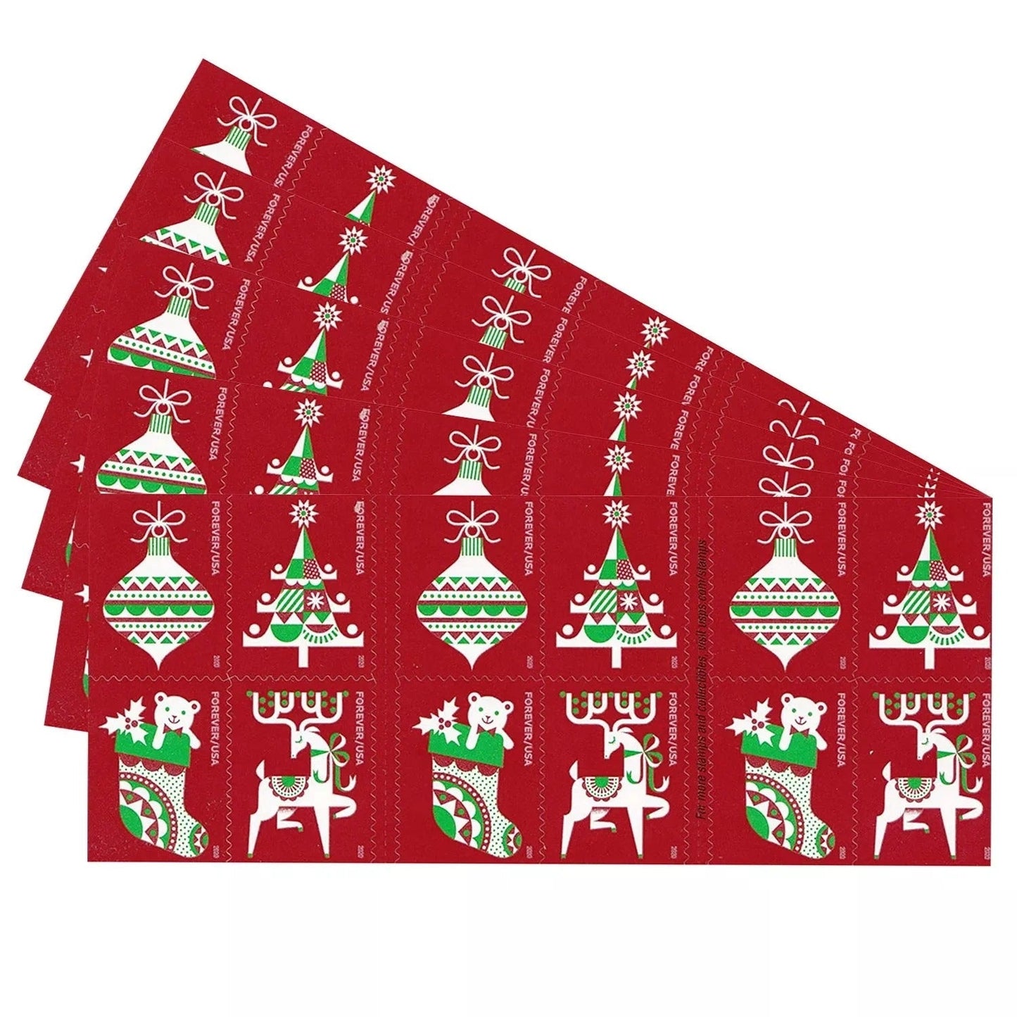 Holiday Delights Festive Label Collection for Christmas Wedding and Seasonal Celebrations 100pcs/Pack (20pcs/Booklet)