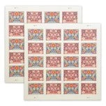 Love-Themed Forever Label Set – Hearts and Floral Designs for Invitations, Letters, and Special Occasions 100pcs/Pack (20pcs/Booklet)
