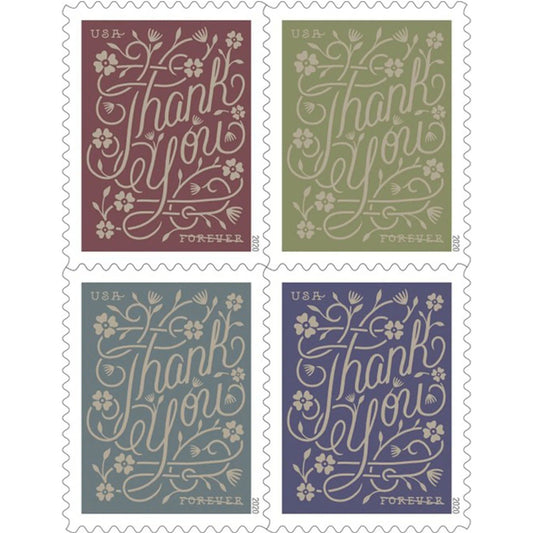 Thank You Appreciation Label Collection – Colorful Gratitude Designs for Weddings, Gifts, and Parties 100pcs/Pack (20pcs/Booklet)
