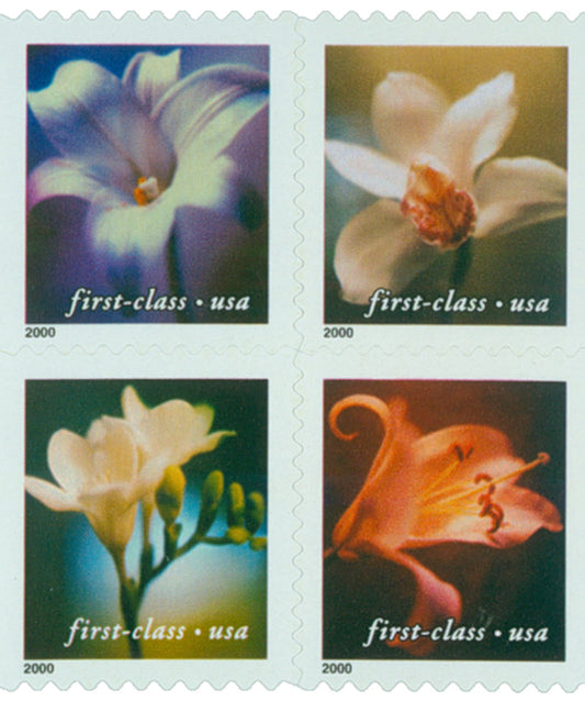 2000 Floral Heritage Collection – 34¢ Vintage Botanical Block Designs 100pcs/Pack (20pcs/Booklet)