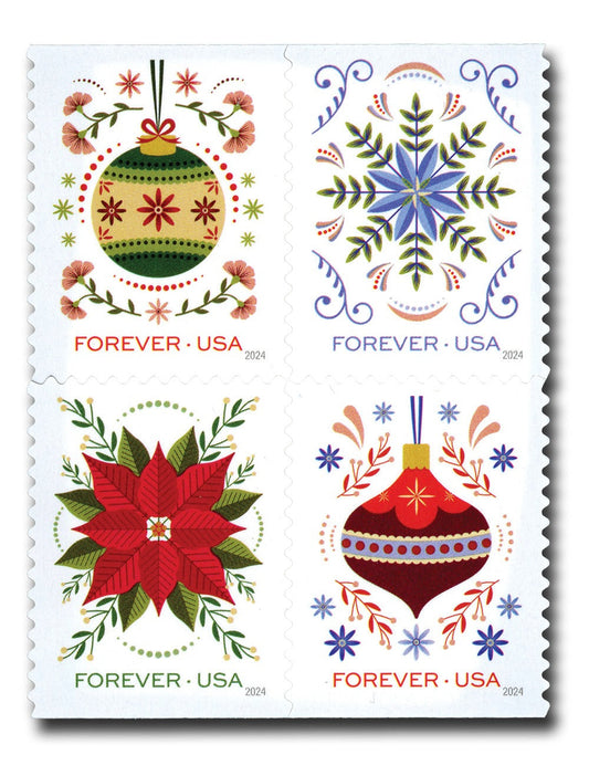 Holiday Joy Collection – Festive Seasonal Designs for First-Class Mail 100pcs/Pack (20pcs/Booklet)