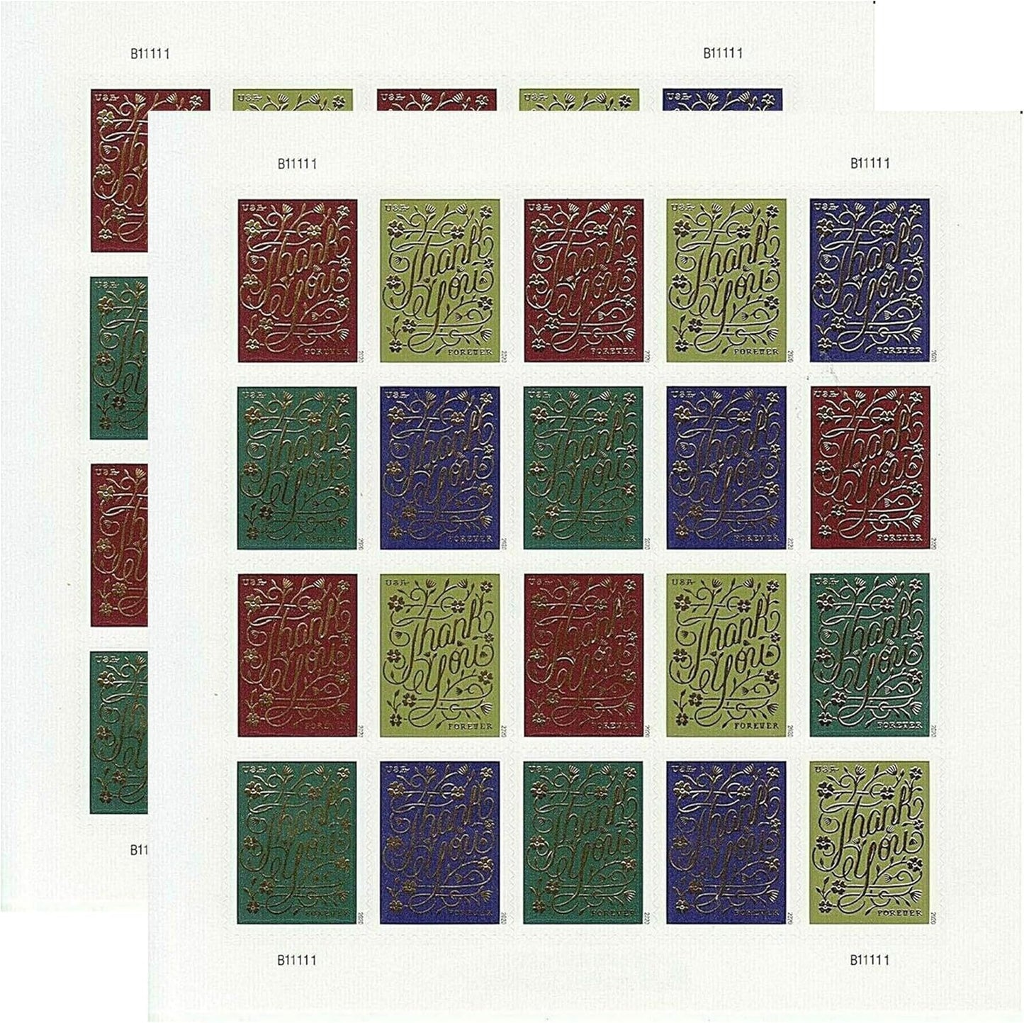 Thank You Appreciation Label Collection – Colorful Gratitude Designs for Weddings, Gifts, and Parties 100pcs/Pack (20pcs/Booklet)