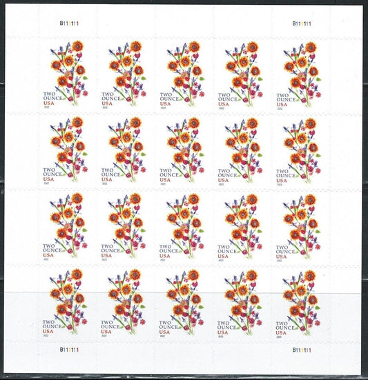 Sunflower Bouquet Collection – Vibrant Floral Designs for Two-Ounce Mailings 100pcs/Pack (20pcs/Booklet)